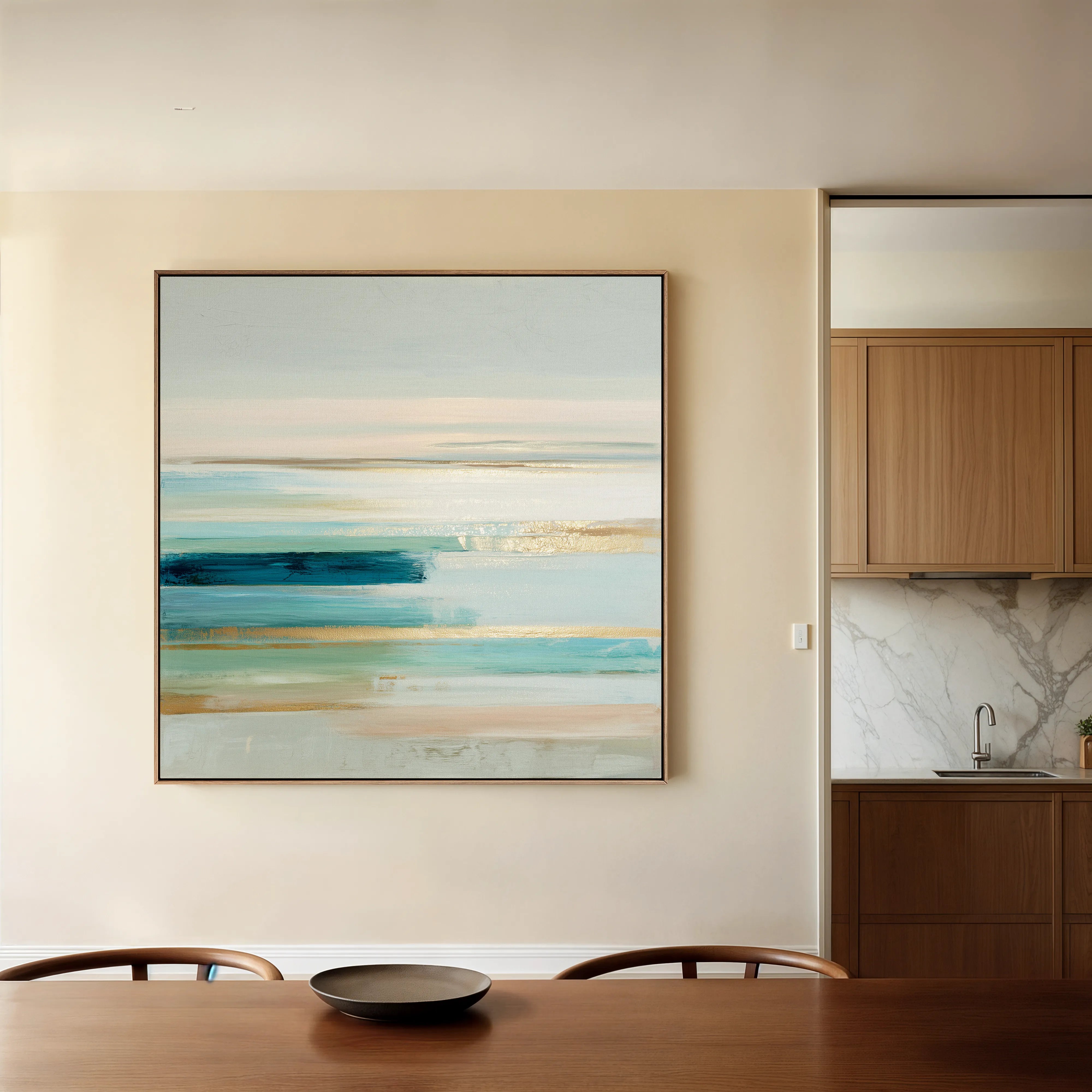Abstract 1187 Canvas Art 60 x 60 cm / Black