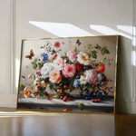 Floral 1187 Canvas Art 60 x 40 cm / Black