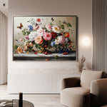 Floral 1187 Canvas Art 60 x 40 cm / Black