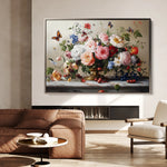 Floral 1187 Canvas Art 60 x 40 cm / Black