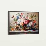 Floral 1187 Canvas Art 60 x 40 cm / Black