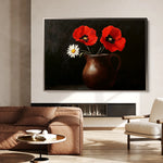 Floral 1189 Canvas Art 60 x 40 cm / Black