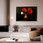 Floral 1189 Canvas Art 60 x 40 cm / Black