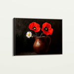 Floral 1189 Canvas Art 60 x 40 cm / Black