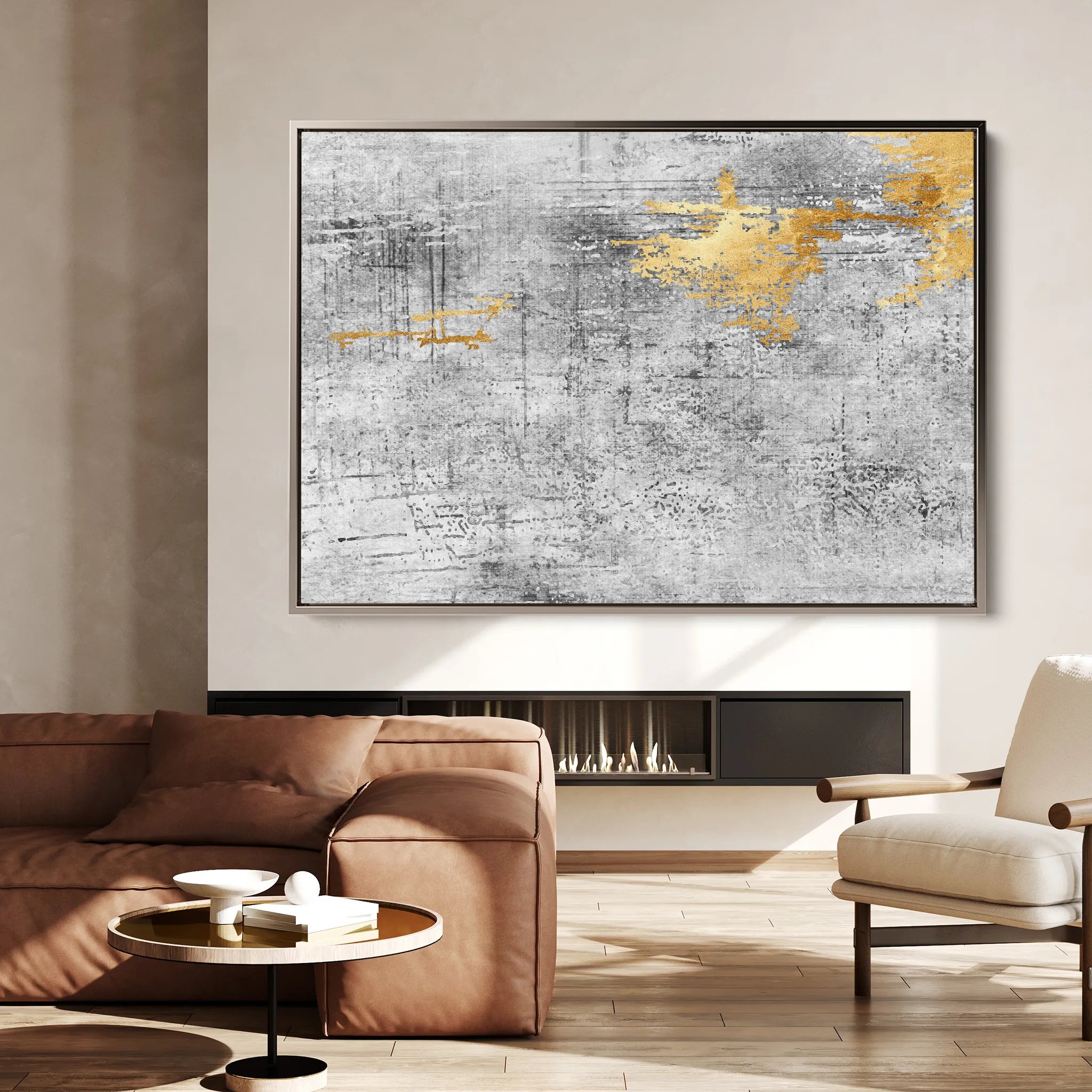 Abstract 119 Canvas Art 60 x 40 cm / Black