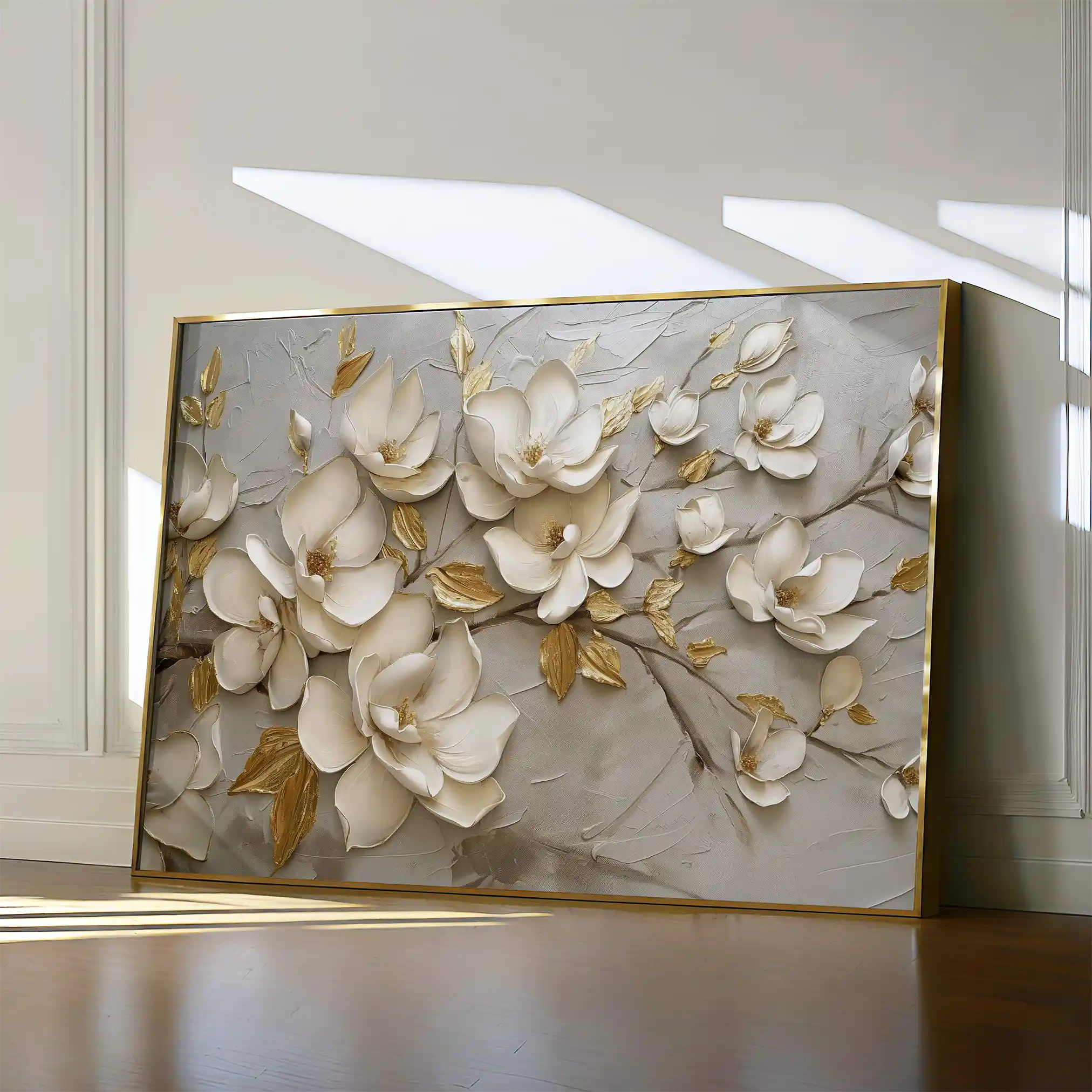 Floral 119 Canvas Art 60 x 40 cm / Black
