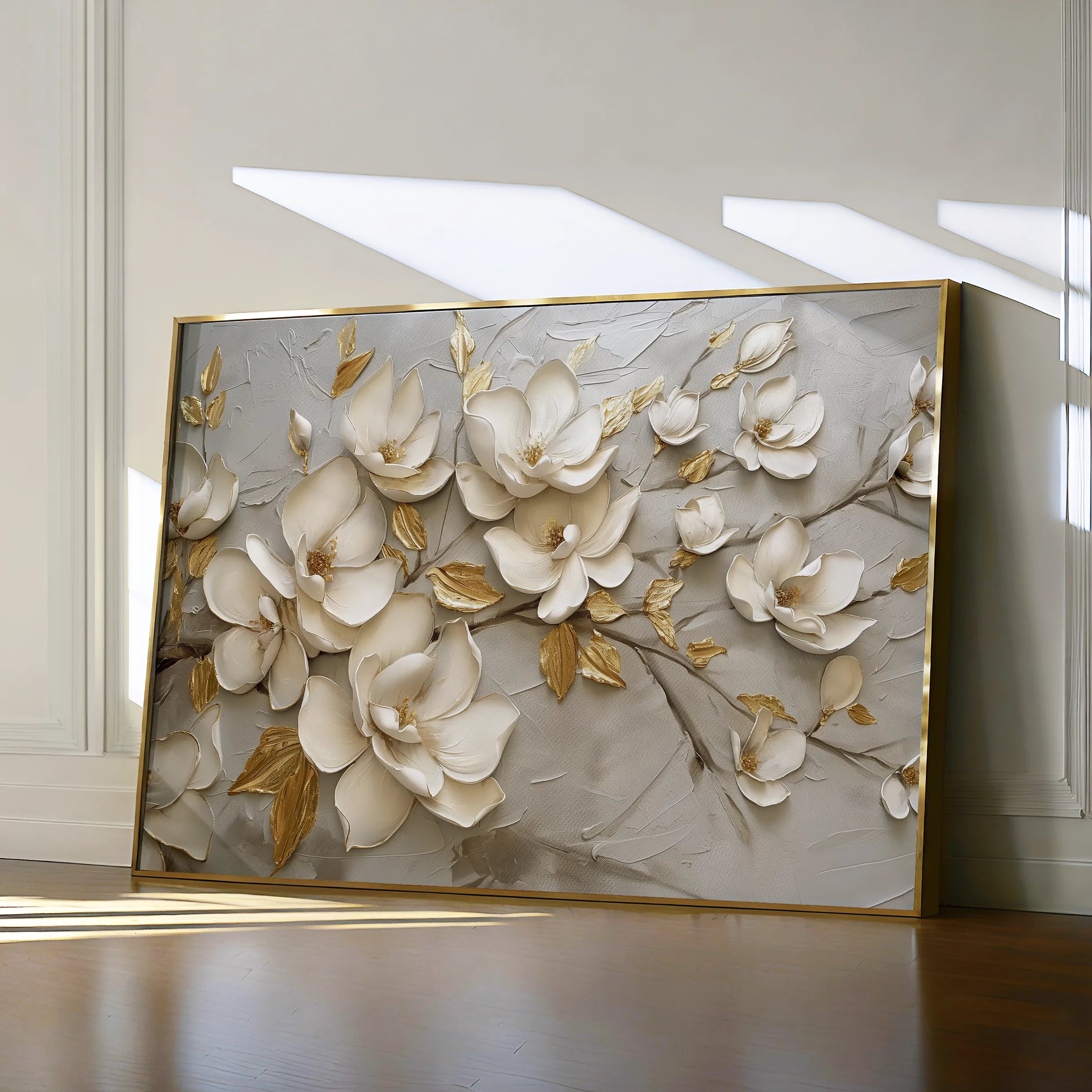 Floral 119 Canvas Art 60 x 40 cm / Black