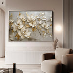 Floral 119 Canvas Art 60 x 40 cm / Black