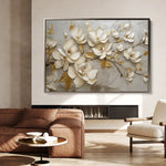 Floral 119 Canvas Art 60 x 40 cm / Black