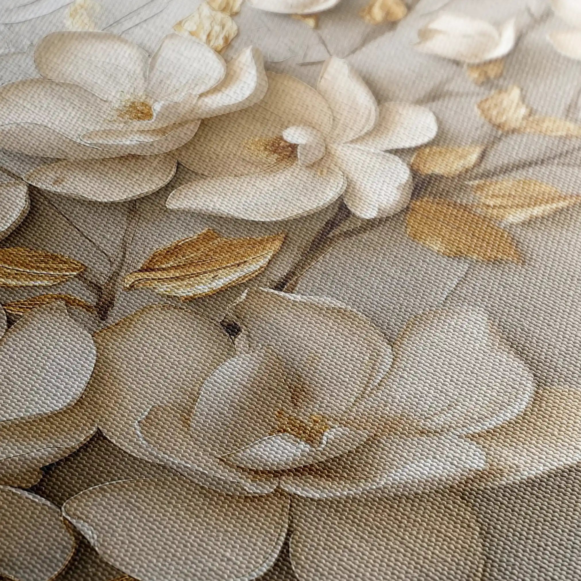 Floral 119 Canvas Art 60 x 40 cm / Black