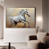 Horses 119 Canvas Art 60 x 40 cm / Black