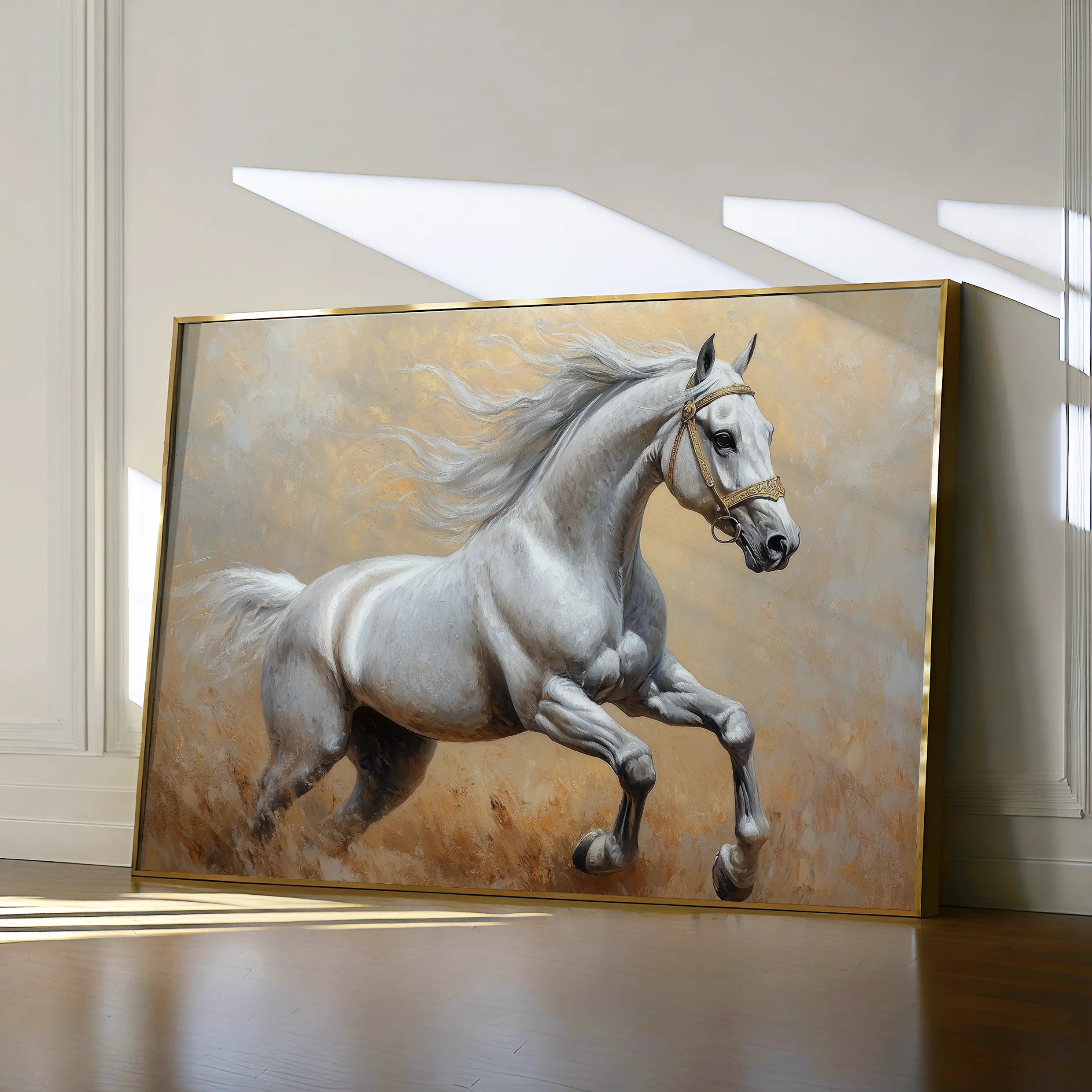 Horses 119 Canvas Art 60 x 40 cm / Black