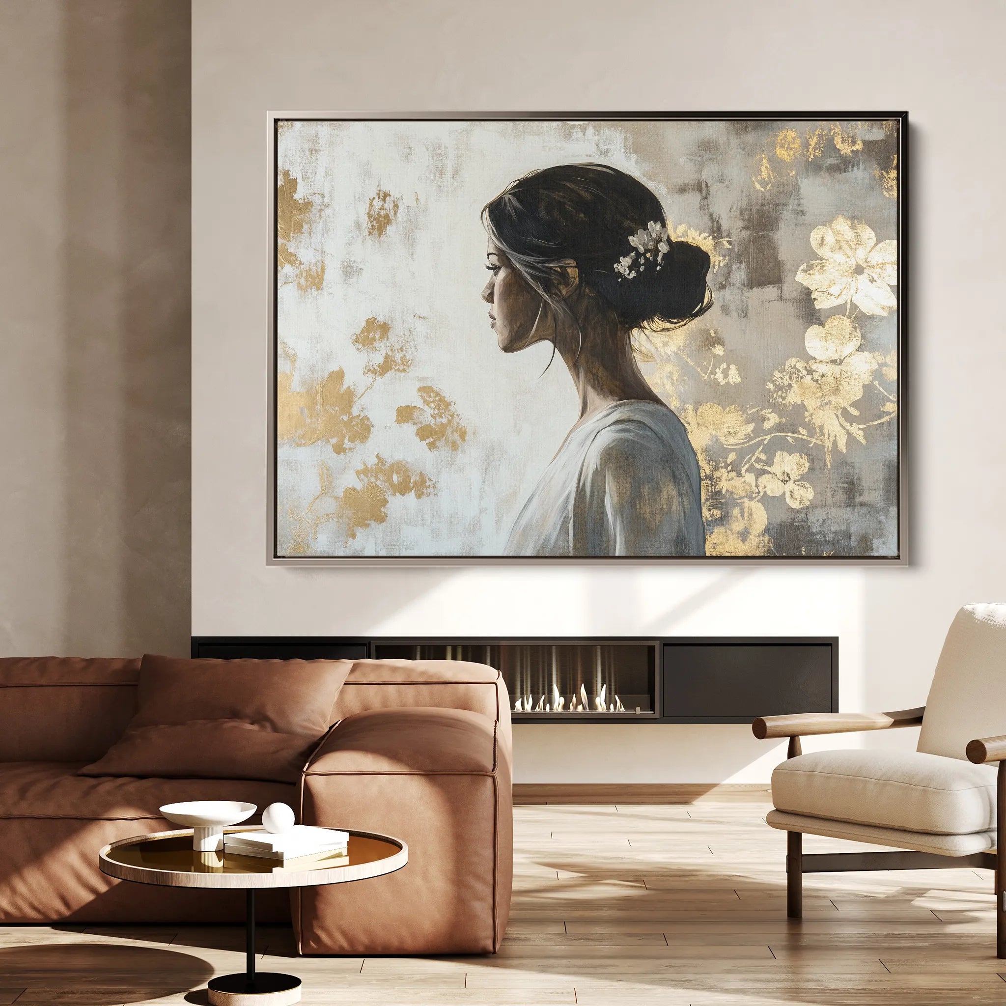 Portrait 119 Canvas Art 60 x 40 cm / Black