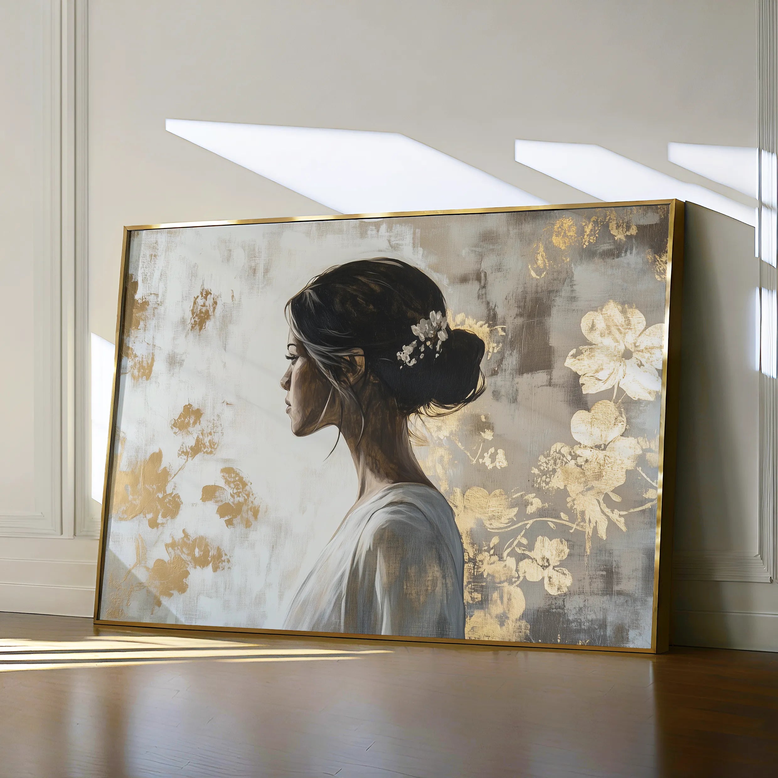 Portrait 119 Canvas Art 60 x 40 cm / Black