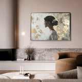 Portrait 119 Canvas Art 60 x 40 cm / Black