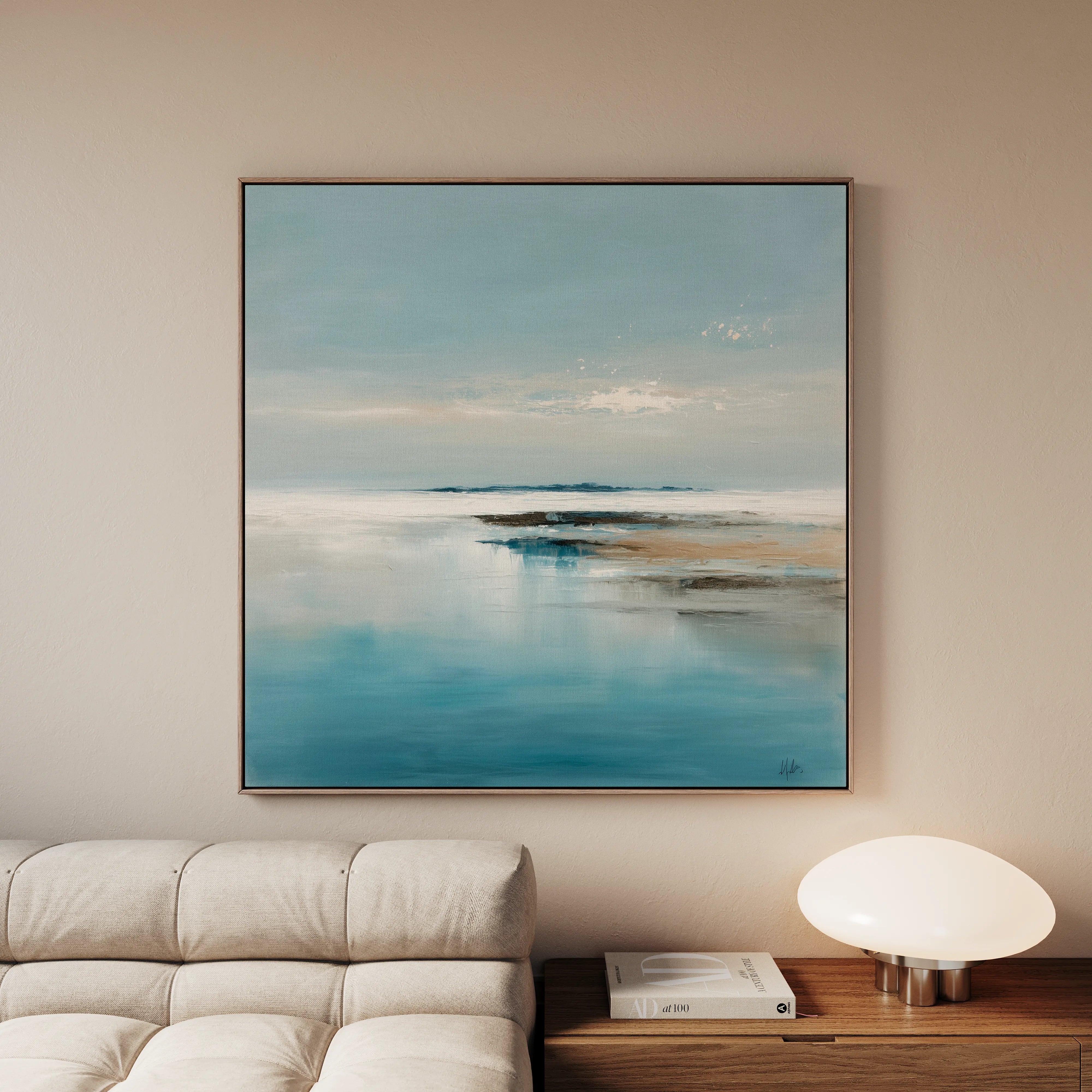 Abstract 1190 Canvas Art 60 x 60 cm / Black