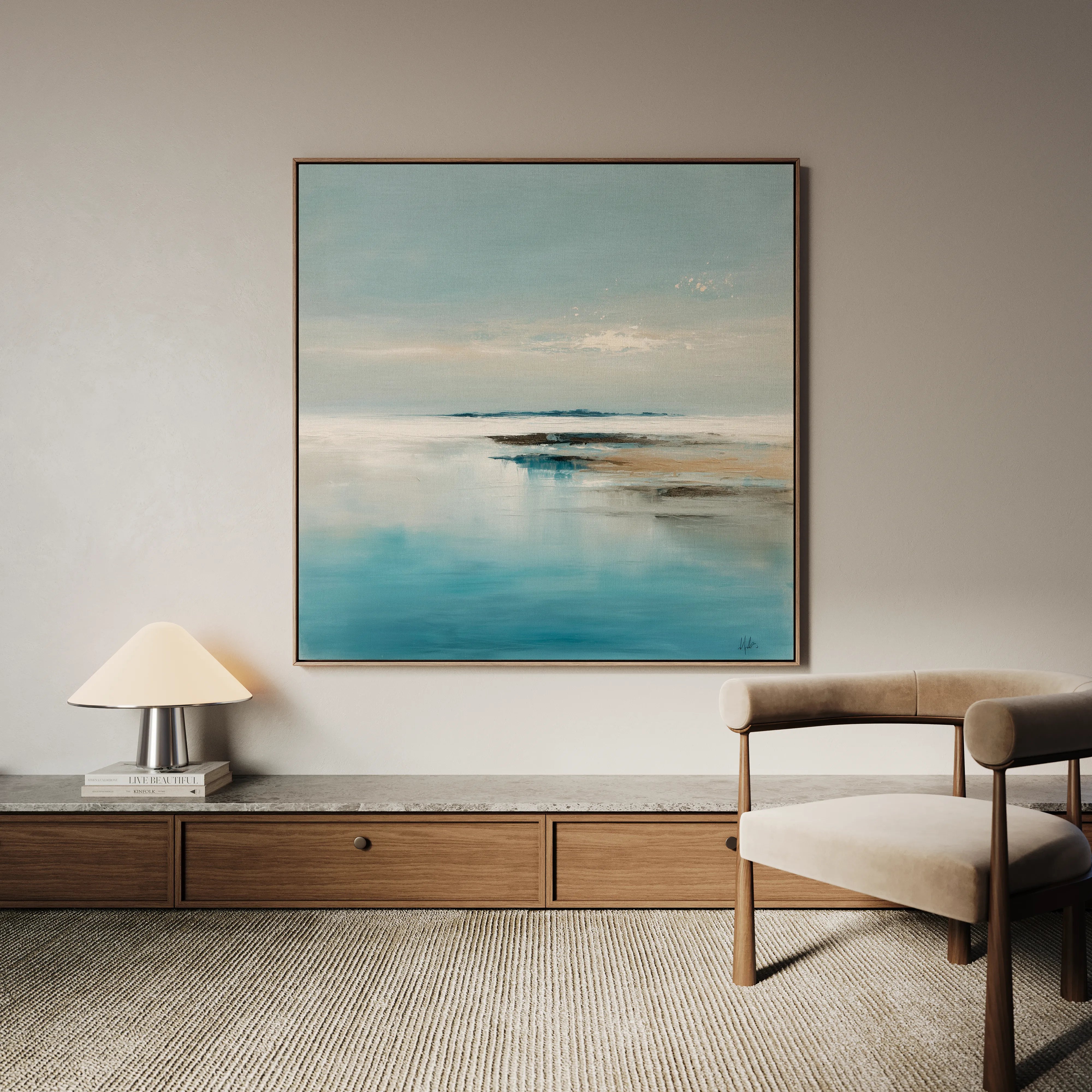 Abstract 1190 Canvas Art 60 x 60 cm / Black