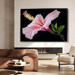 Floral 1190 Canvas Art 60 x 40 cm / Black