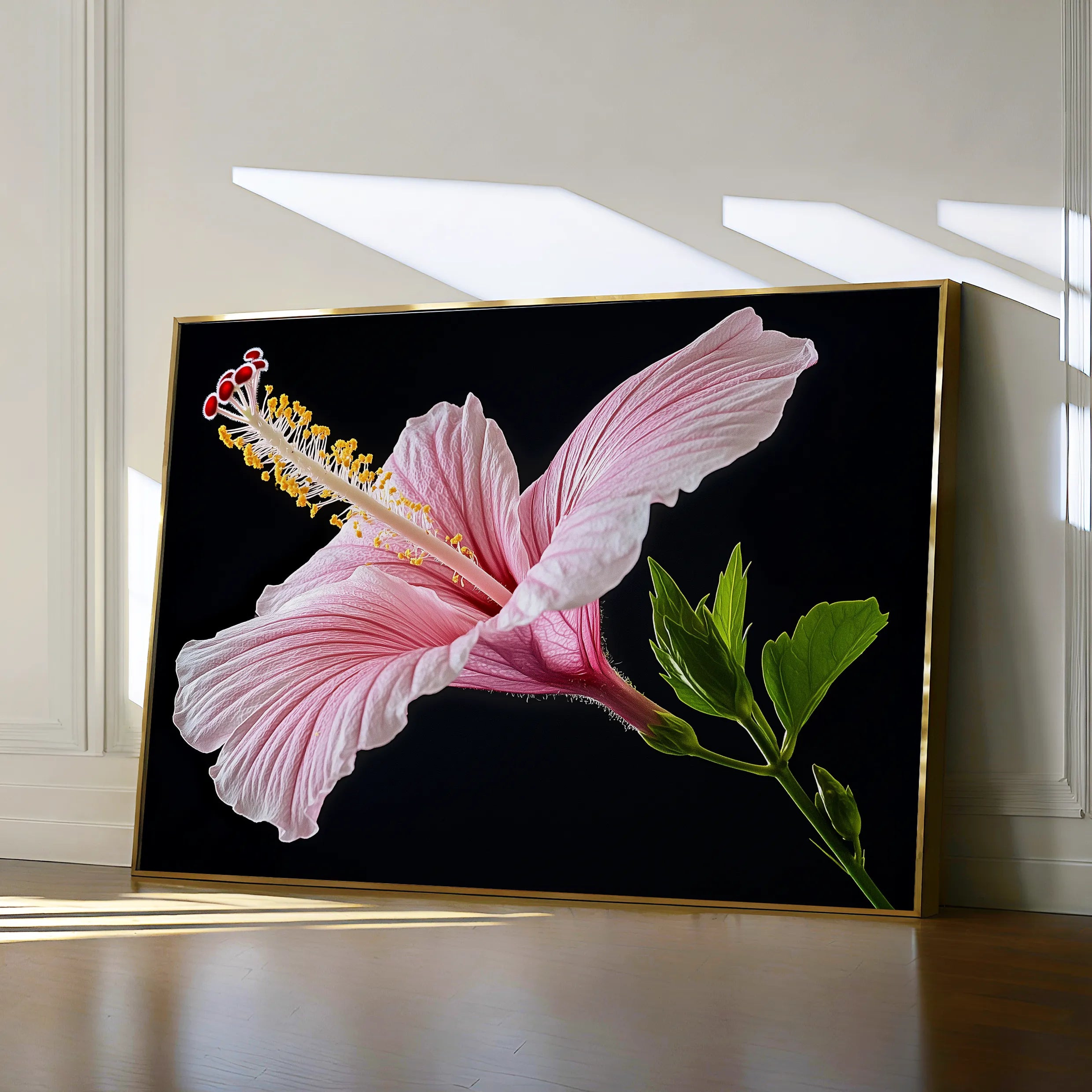 Floral 1190 Canvas Art 60 x 40 cm / Black