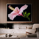Floral 1190 Canvas Art 60 x 40 cm / Black