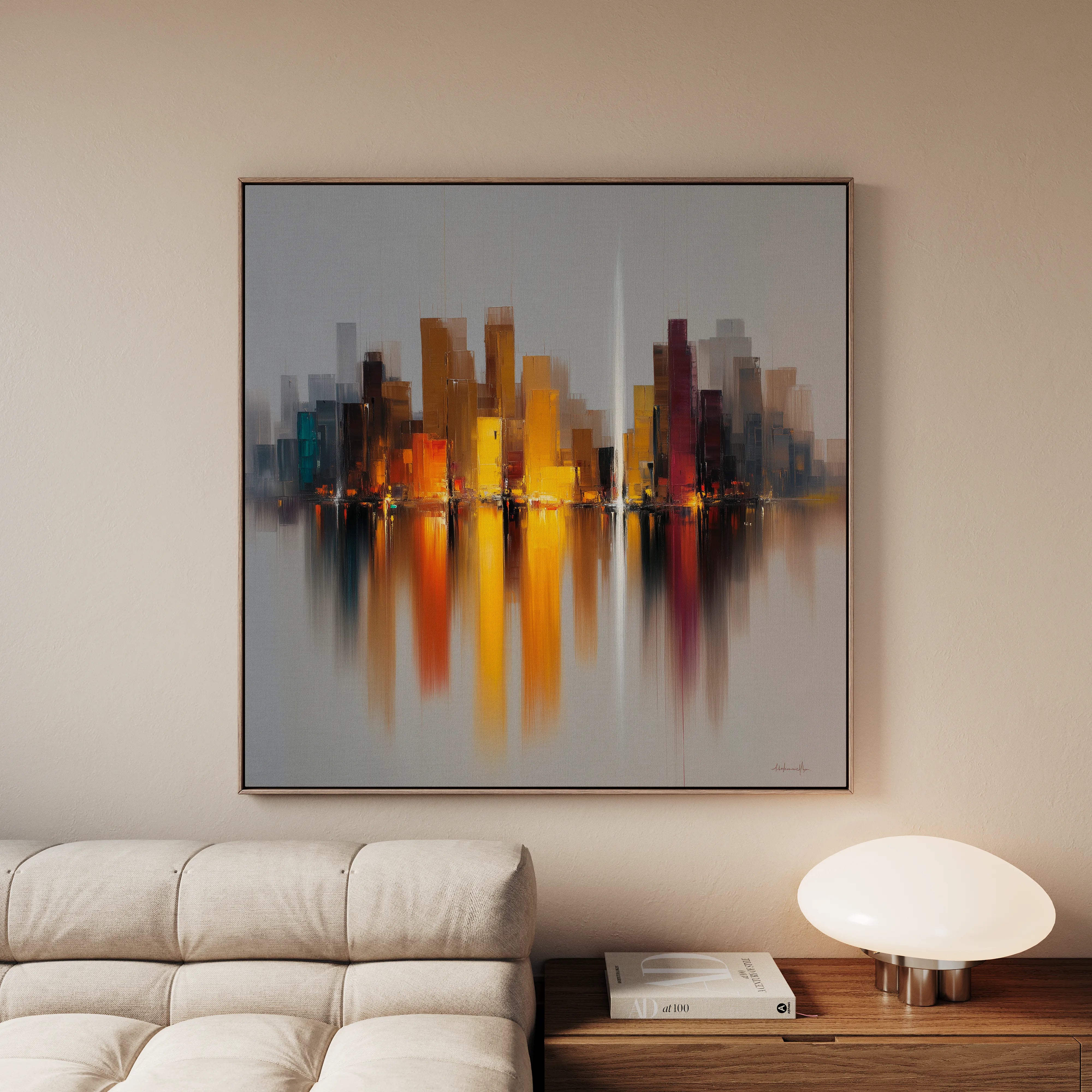 Abstract 1191 Canvas Art 60 x 60 cm / Black
