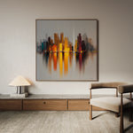 Abstract 1191 Canvas Art 60 x 60 cm / Black