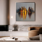 Abstract 1191 Canvas Art 60 x 60 cm / Black