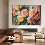 Floral 1191 Canvas Art 60 x 40 cm / Black