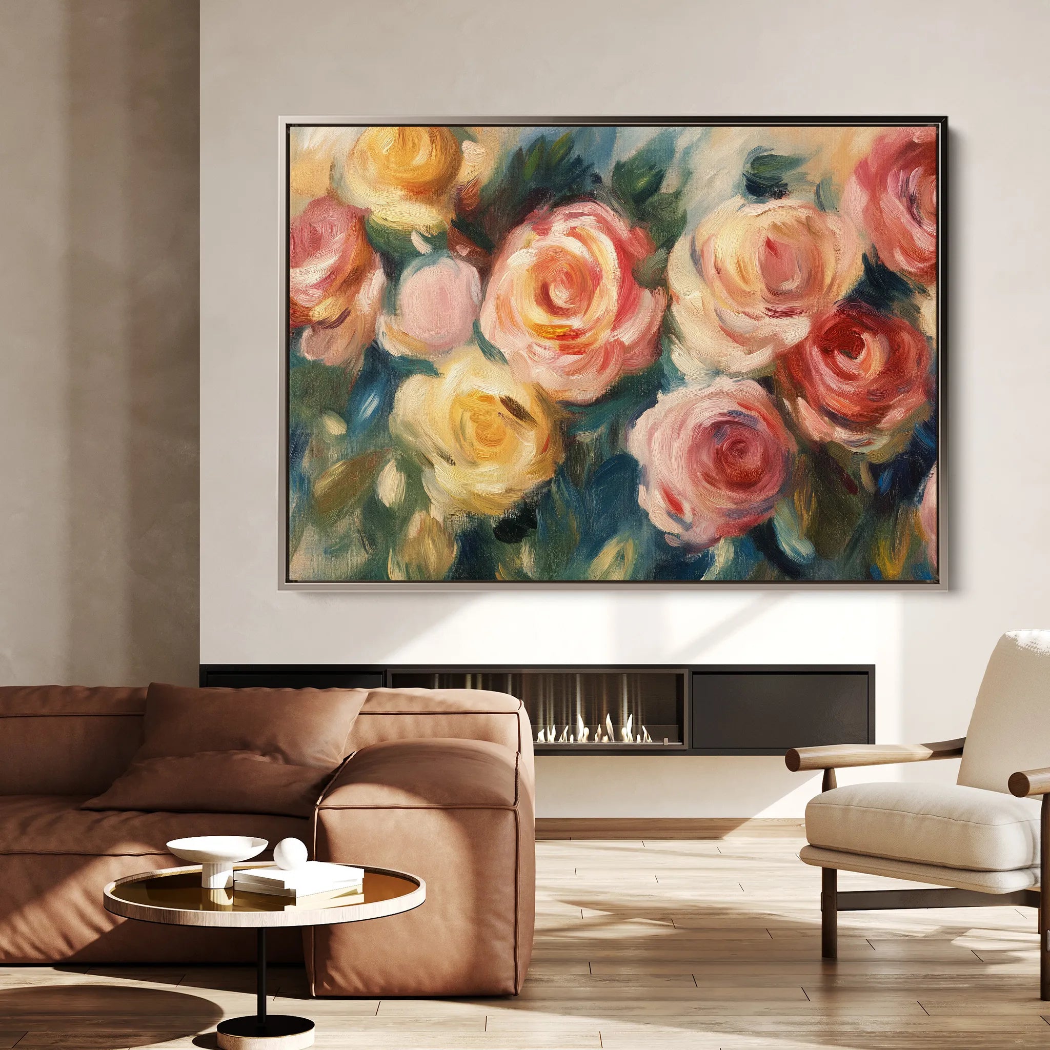 Floral 1191 Canvas Art 60 x 40 cm / Black