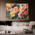 Floral 1191 Canvas Art 60 x 40 cm / Black
