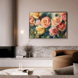 Floral 1191 Canvas Art 60 x 40 cm / Black