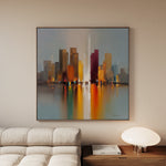 Abstract 1192 Canvas Art 60 x 60 cm / Black