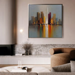 Abstract 1192 Canvas Art 60 x 60 cm / Black