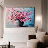 Floral 1192 Canvas Art 60 x 40 cm / Black