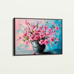 Floral 1192 Canvas Art 60 x 40 cm / Black
