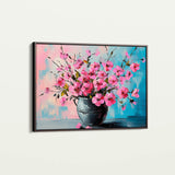 Floral 1192 Canvas Art 60 x 40 cm / Black
