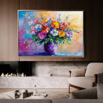 Floral 1193 Canvas Art 60 x 40 cm / Black