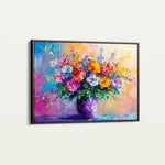 Floral 1193 Canvas Art 60 x 40 cm / Black