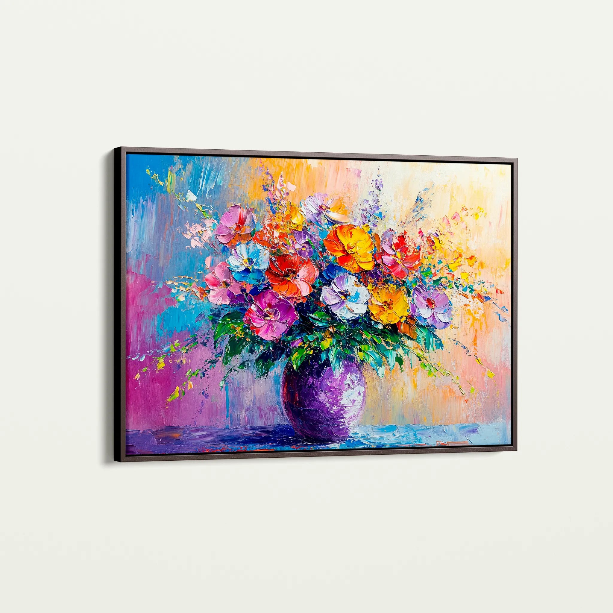 Floral 1193 Canvas Art 60 x 40 cm / Black