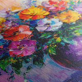 Floral 1193 Canvas Art 60 x 40 cm / Black