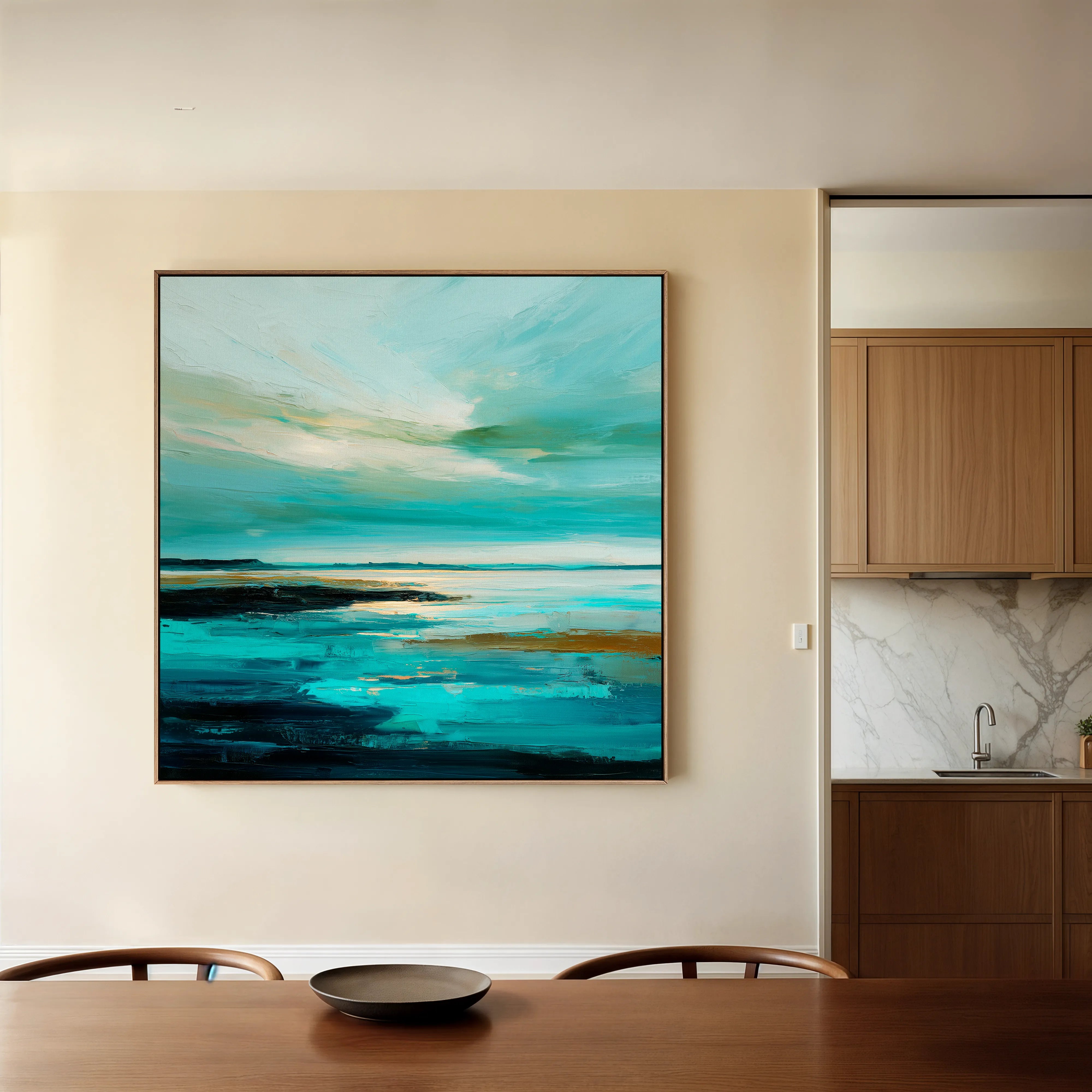 Abstract 1194 Canvas Art 60 x 60 cm / Black