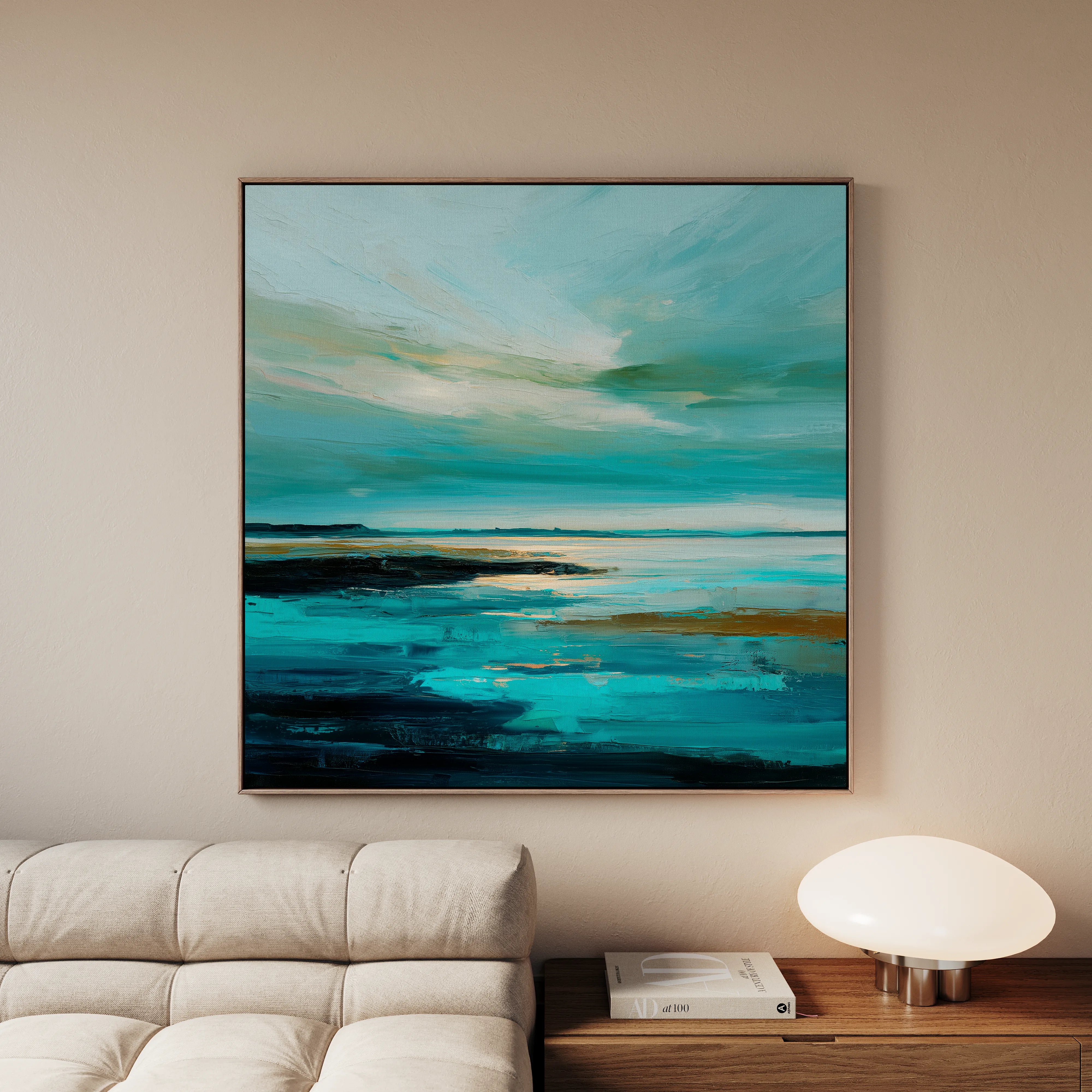 Abstract 1194 Canvas Art 60 x 60 cm / Black