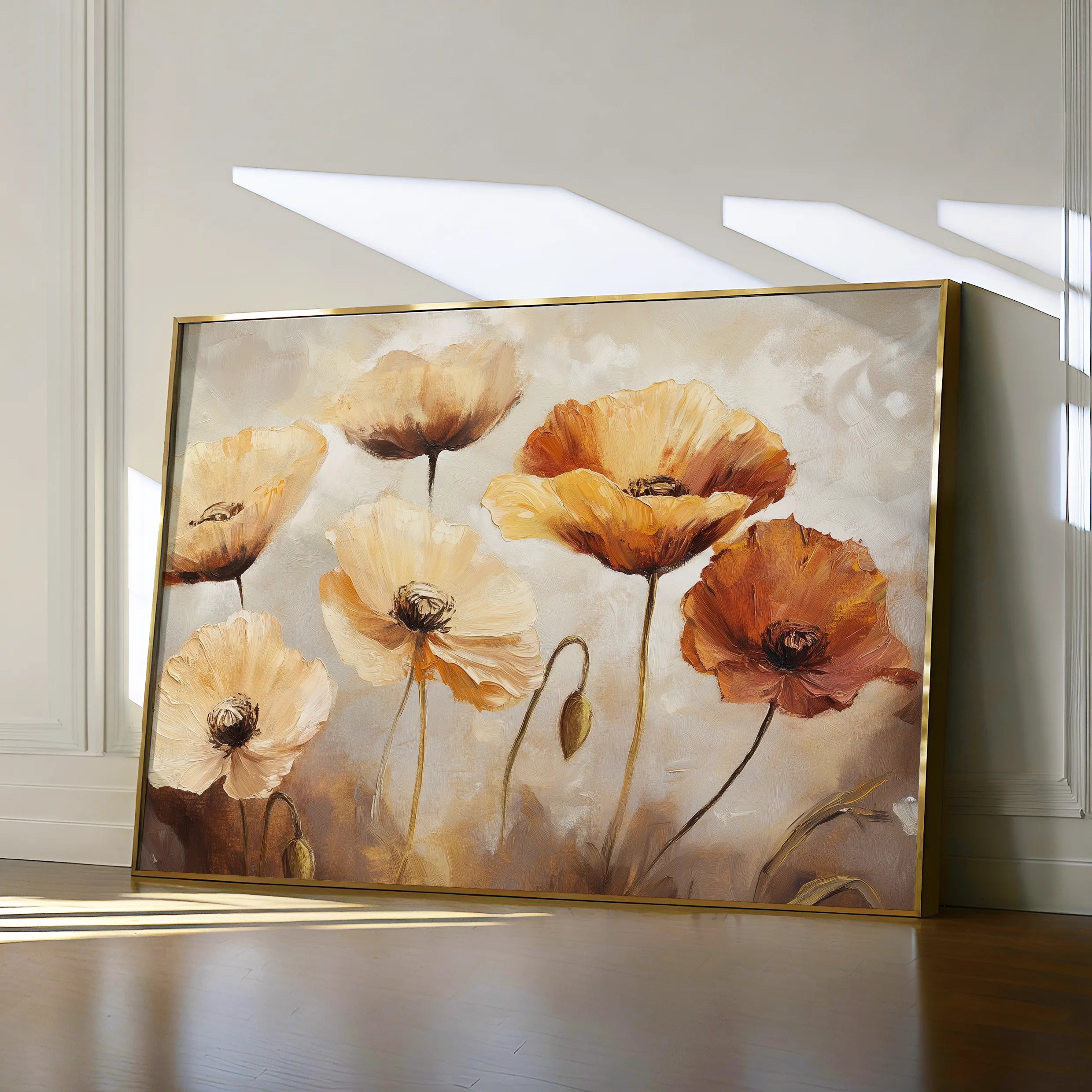 Floral 1194 Canvas Art 60 x 40 cm / Black