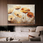 Floral 1194 Canvas Art 60 x 40 cm / Black