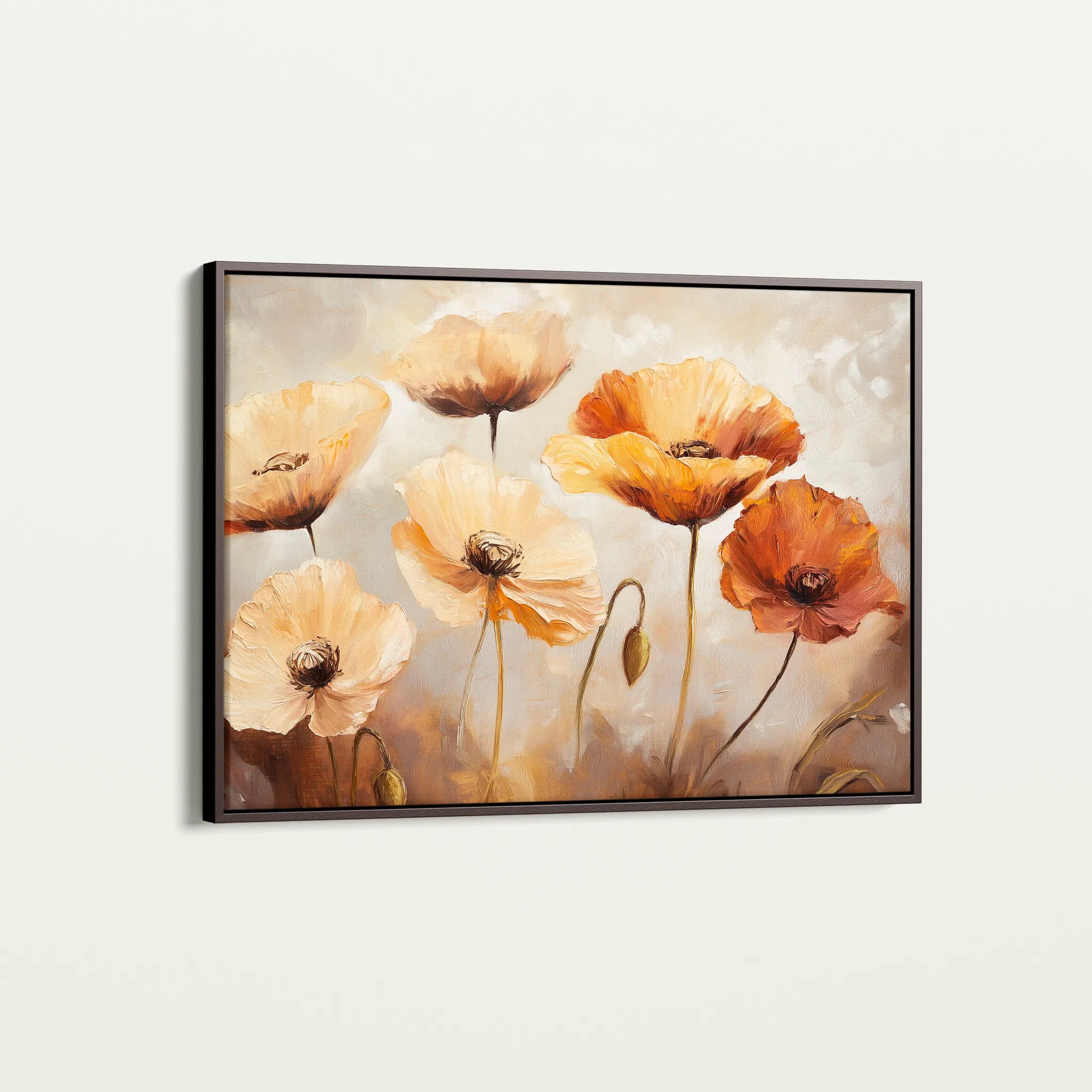 Floral 1194 Canvas Art 60 x 40 cm / Black
