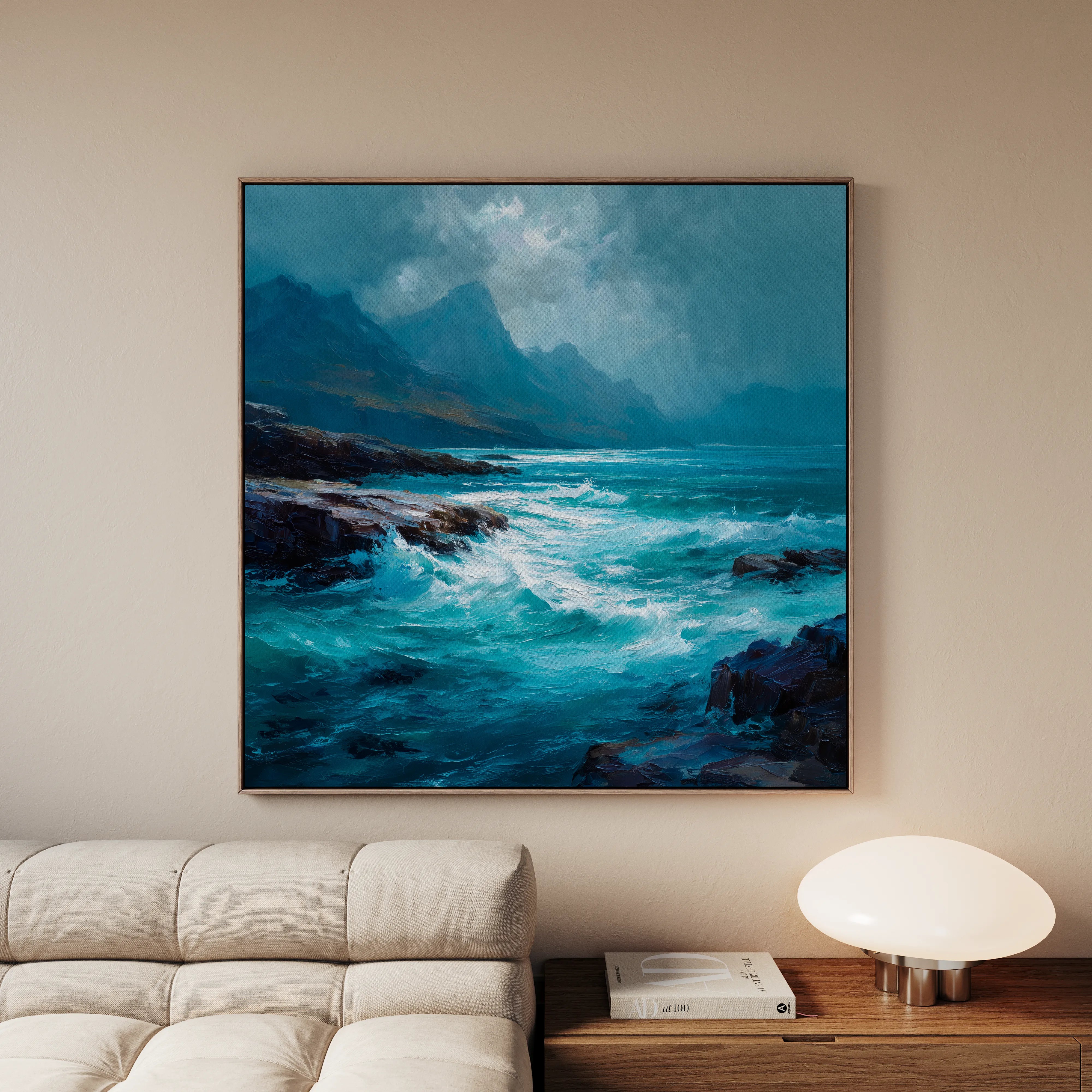 Abstract 1196 Canvas Art 60 x 60 cm / Black