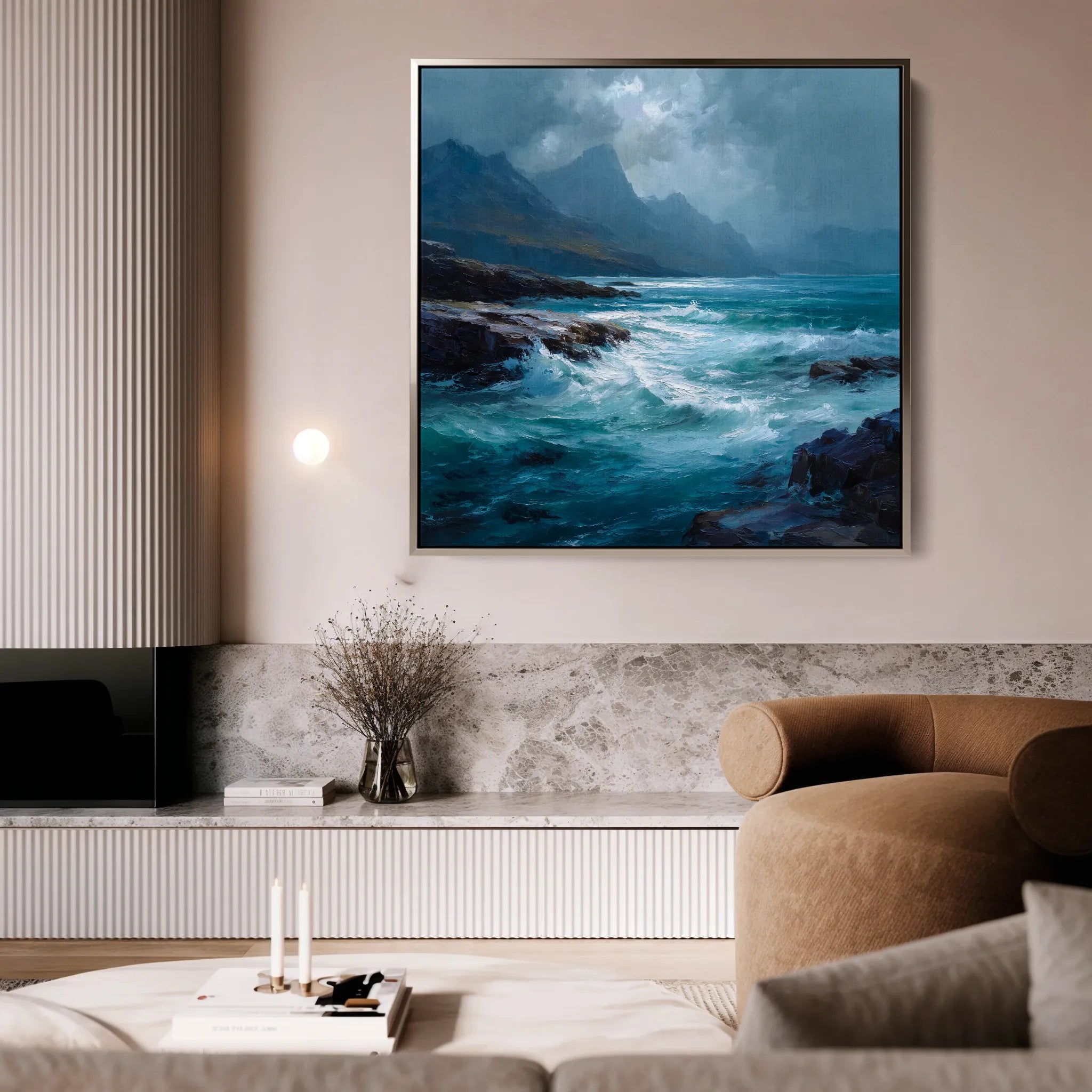 Abstract 1196 Canvas Art 60 x 60 cm / Black