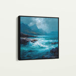 Abstract 1196 Canvas Art 60 x 60 cm / Black