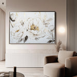 Floral 1196 Canvas Art 60 x 40 cm / Black