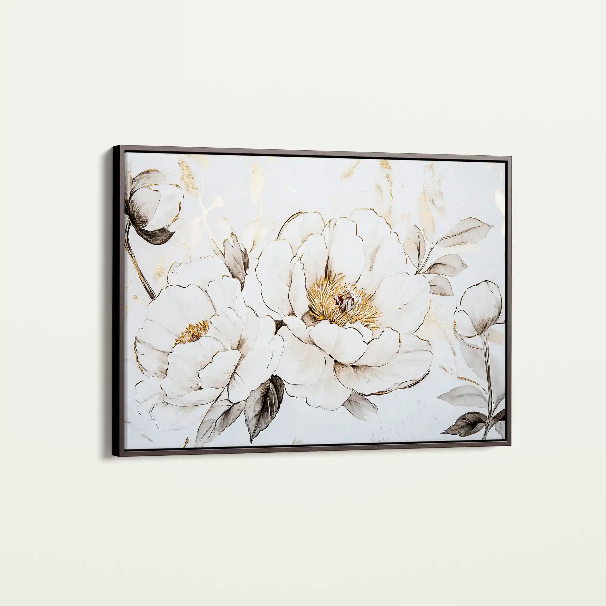 Floral 1196 Canvas Art 60 x 40 cm / Black